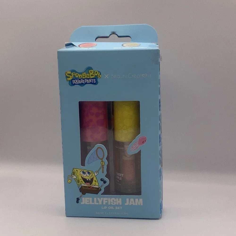 SpongeBob X Beauty‎ Creations JELLYFISH JAM Lip Oil Lipgloss Set SEALED NIB